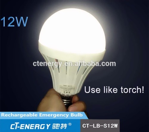 1200mAH battery 5w/7w/9w/12w ac dc led rechargeable bulbs use like torch