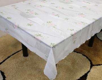 extra wide Printed pvc lace tablecloth by roll