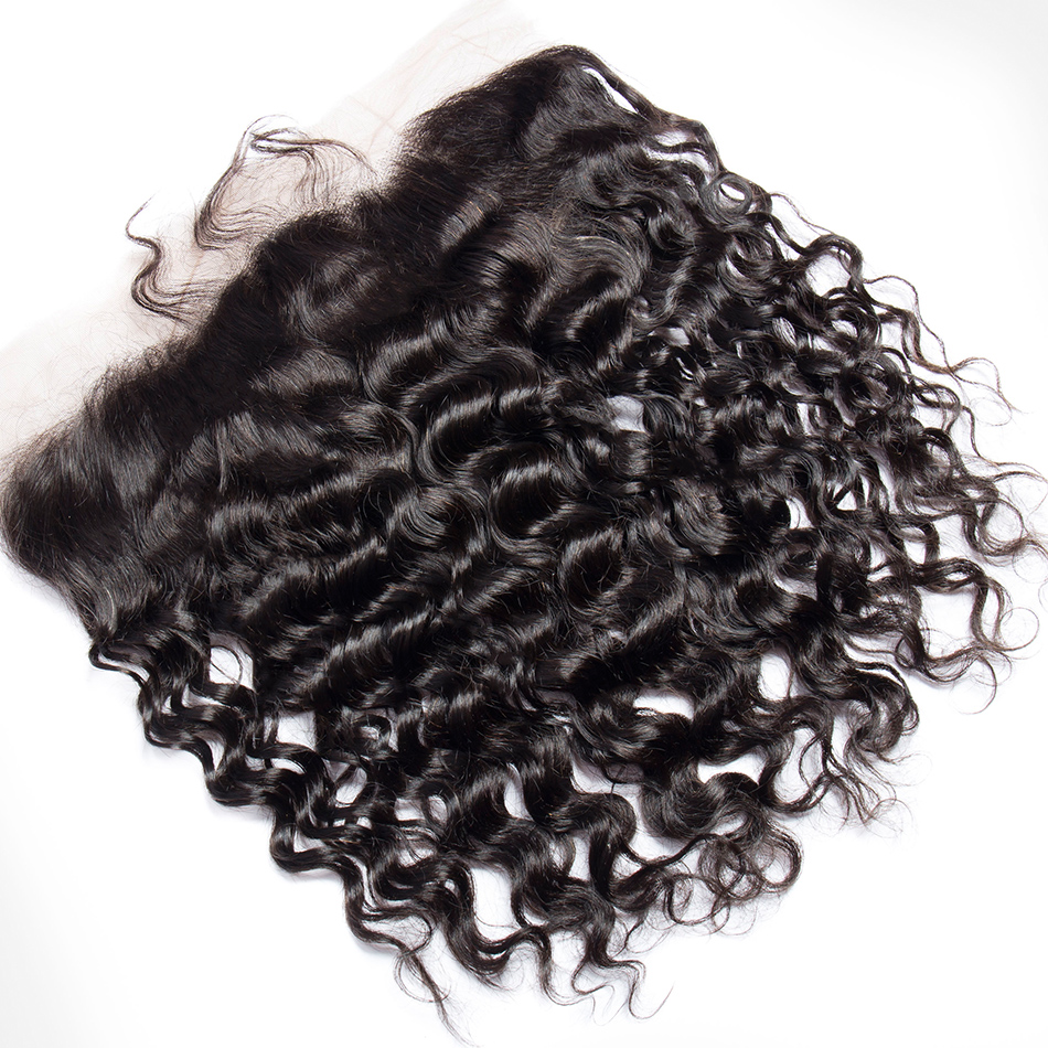 wholesale virgin hair vendors cheap price 13x4 lace frontal closure unprocessed water curly hair lace closure 13x4 closure
