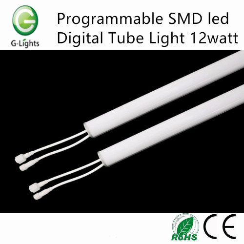 LED SMD programável Digital Tube Light 12watt