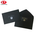 Envelope preto pequeno personalizado com logotipo UV