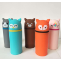 Custom Wholesale Cartoon Silicone Stand Up Pen Case