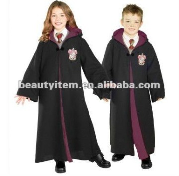 Harry potter costume with black robes wands glasses halloween costume