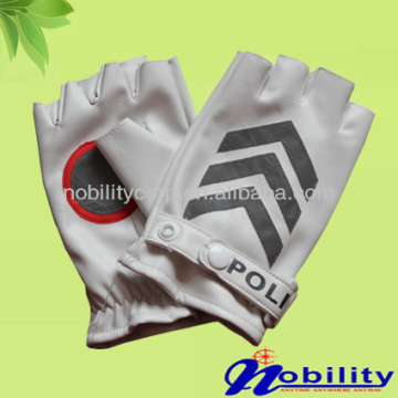 Mitten PU Leather Reflective Traffic Police Gloves