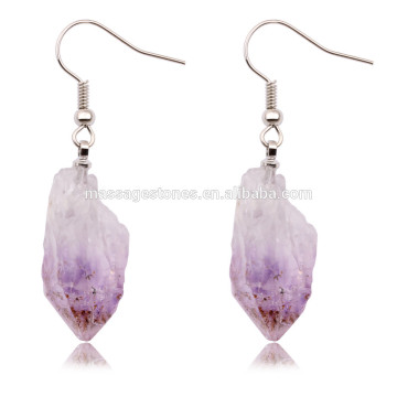 Wholesale Handmade jewelry natural druzy amethyst earrings