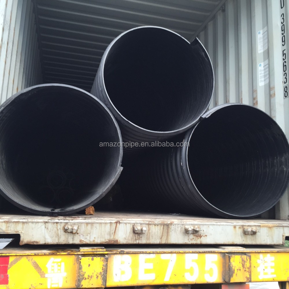 24 years factory Large Diameter Steel Reinforced Polyethylene Spiral PE Corrugated Pipe for Drainage