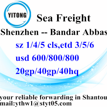 Shenzhen Sea Fregiht Versand nach Bandar Abbas