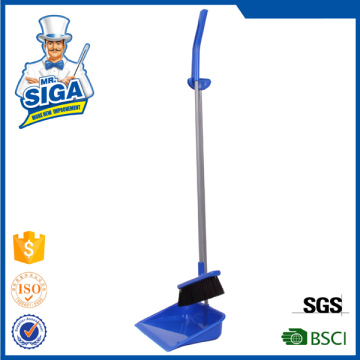 SIGA 2015 new style plastics broom and brushes and metal handle dustpan partner