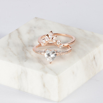 Exquisite Silver De La Virgen De Guadalupe Diamond Engagement Ring with Heart Shape and Pinky Promise Design