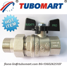 butterfly ball valve brass of bugatti style male female ball valve