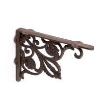 Heavy Duty Cast Iron Rustic Brown Shelf Bracket