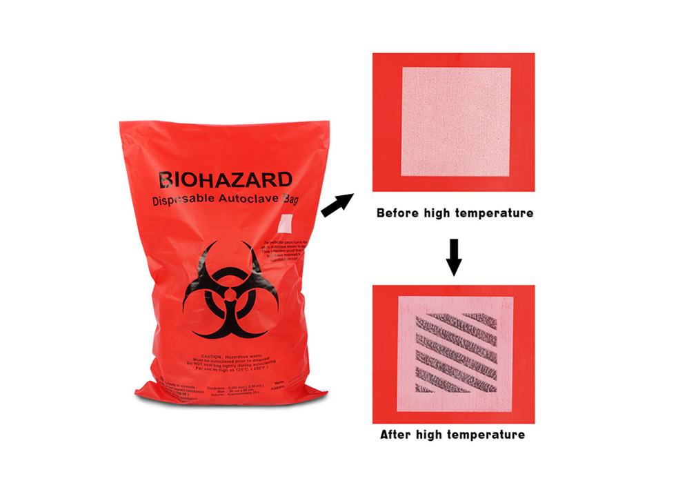 Medical Plastic Yellow Red Black Biohazard Bag Garbage Autoclavable Waste Bag