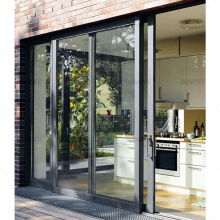 Equatorial Guinea Electrical Remote Control Jalousie Shad Ventilated Single Tempered Glass Aluminum Sliding Door