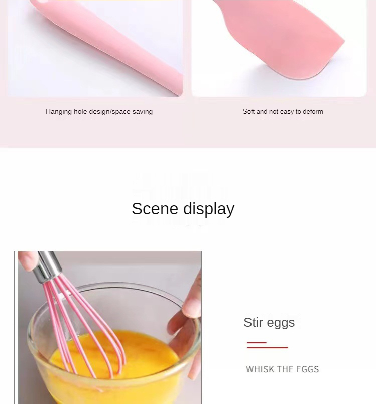 Small 5-piece Silicone Kitchenware Set Easy Clean Kitchen Silicone Non Stick Cooking Baking Tools and Accessories