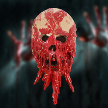 High-Quality Bleeding Skull Mask - Halloween Costume & Day of the Dead Decoration