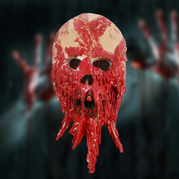 High-Quality Bleeding Skull Mask - Halloween Costume & Day of the Dead Decoration