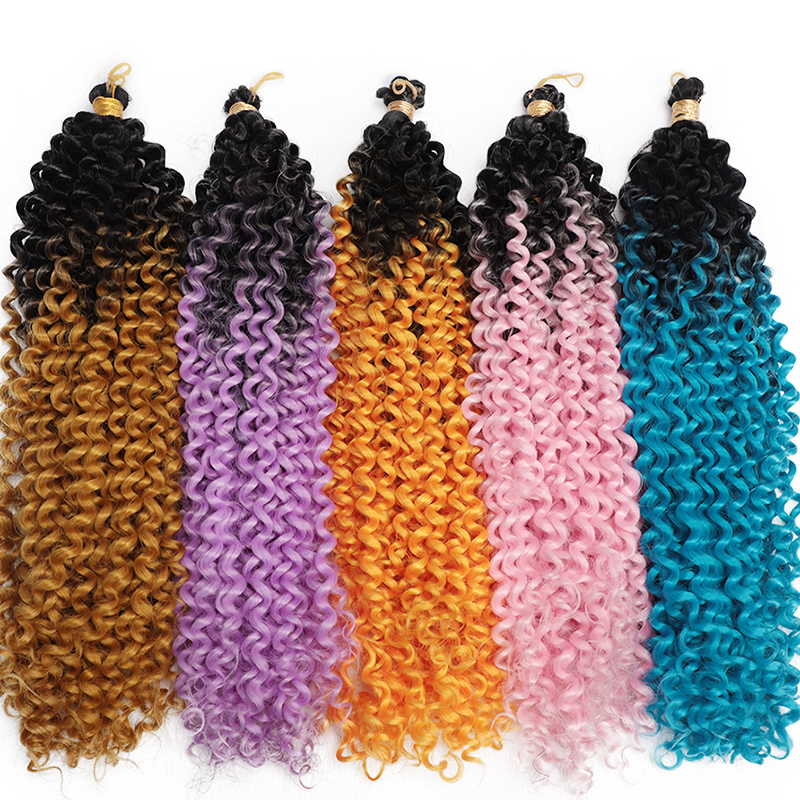 Aisi Hair Wholesale Manufacturer Fluffy Hair Extensions Crochet Braids Loose Curly Wave Pre Looped Synthetic Braiding Hair