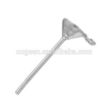 White k plated ear stick jewelry accessory post earrings