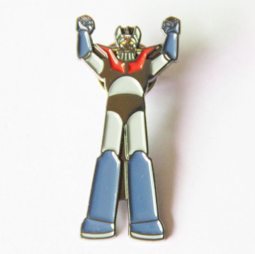 Metal Robot Lapel Pin with Black Nickle Plated