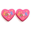 Romantic Resin Heart Cake Letter Love Flatback Cabochon Artificial Food Craft Bead Scrapbook Diy Accessory Girls Hairclip Parts