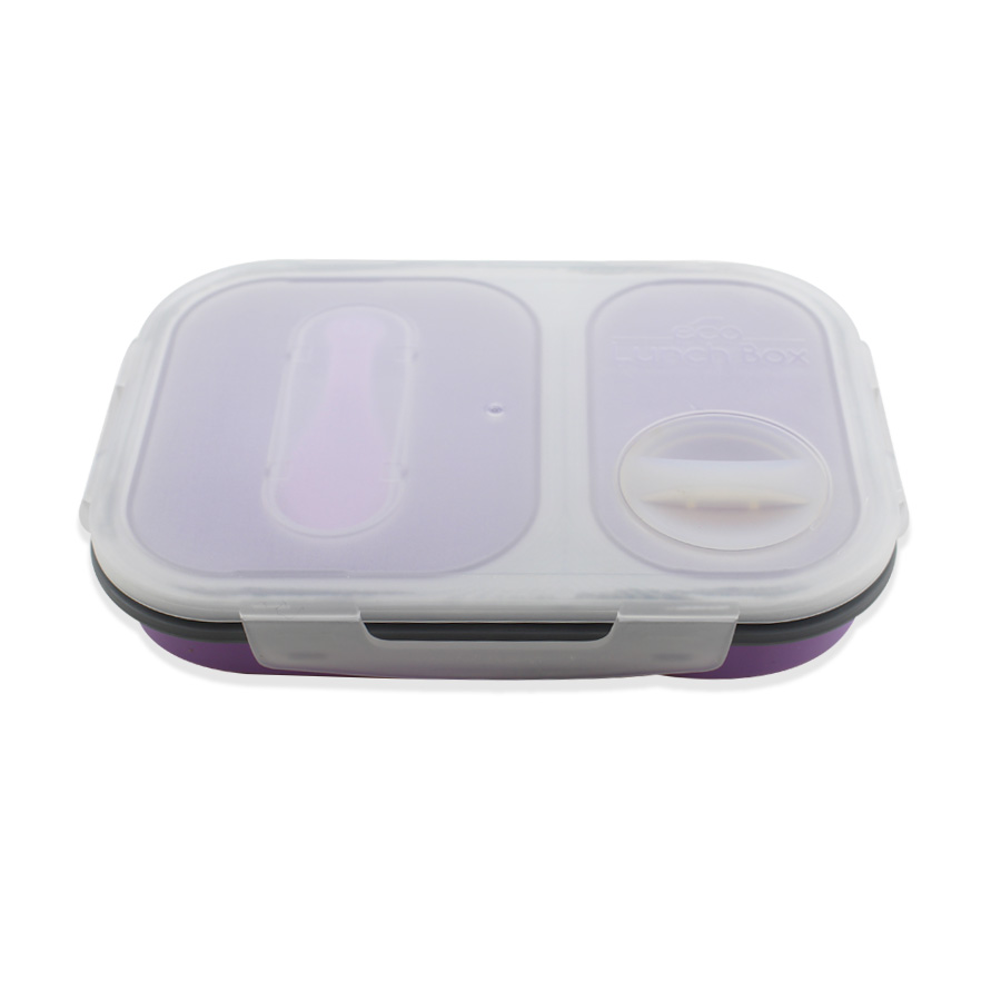 Food Grade Silicone Collapsible Lunch Box For Picnic