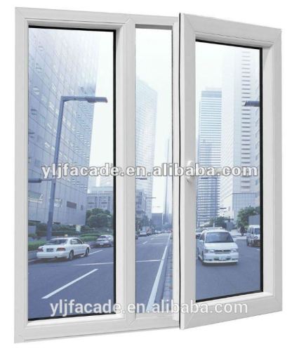 Clear Glass 6mm Powdercoated white Aluminum frame window