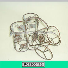 Customed Wrought Iron Wine Display Racks for Home Decoration