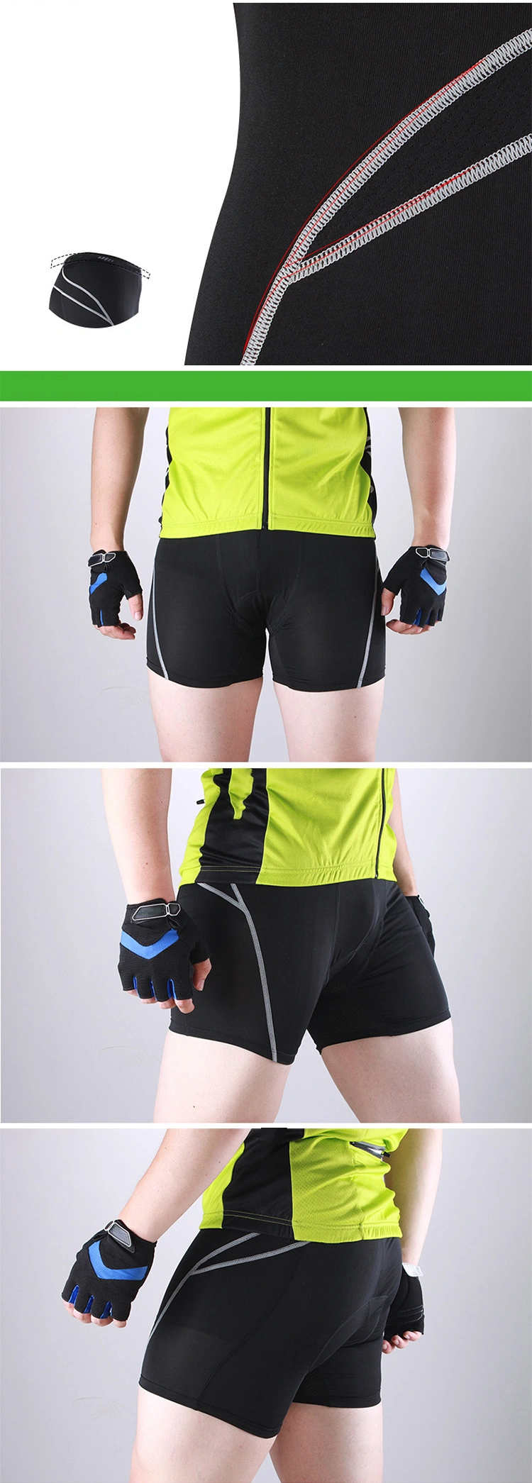 Wholesale Fashion Padded Bike/Bicycle/Biking/ Cycling Boxer Shorts Men Gel Padded Cycling Underwear