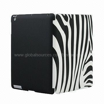 PU Leather Case for New iPad/2/4, with Zebra Printing