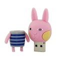 Adorável unidade flash USB em PVC de desenho animado