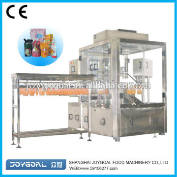 Automatic stand up spouted liquid detergent pouch filling and capping packaging machine 2