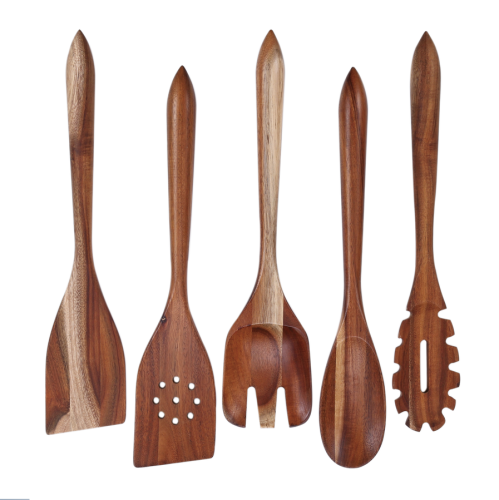 Wooden kitchen utensils set