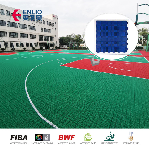 FIBA Goedgekeurde Elastische Vloeren Basketbal Interlocking
