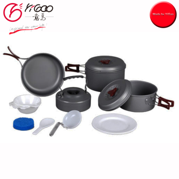 300100 camping cooking pot set,titanium camping cookware set,titanium camping pot