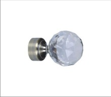 Facted Crystal Ball curtain rod finial
