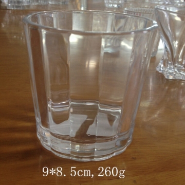 Glass Ribbed Tealight Candle Cup