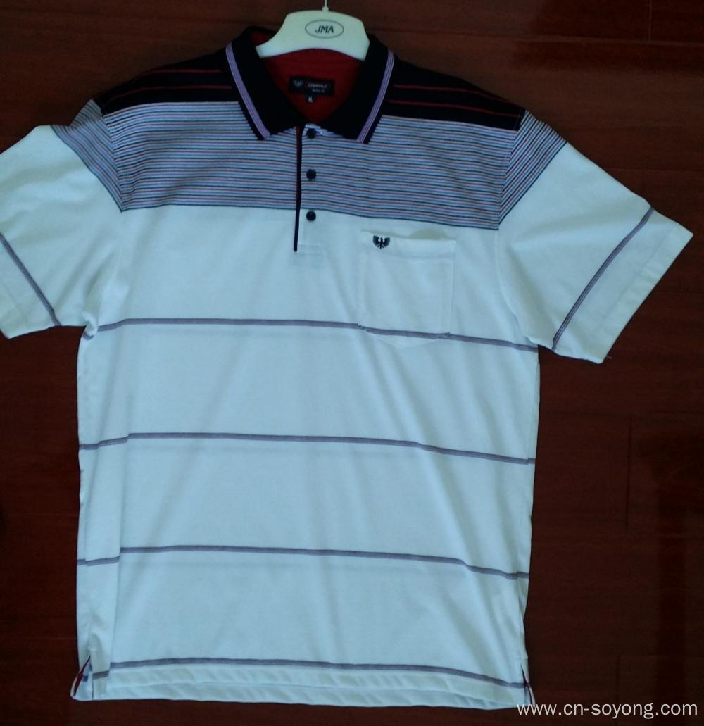 Customer Yarn Dyed Short Sleeve Polo Shirts