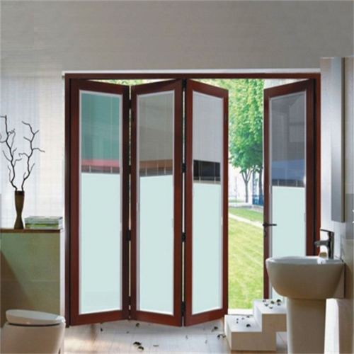 Aluminum Folding Doors with Built-in Shutters