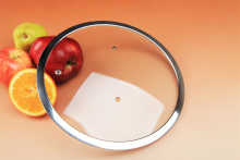 Wide rim T tempered glass lid for cookware
