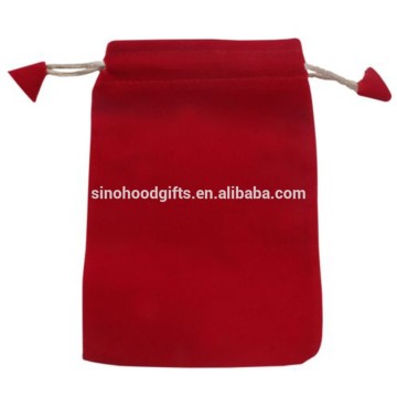 red drawstring mobile phone pouch