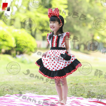 Ruffle Dotted Girls Boutique dress Spring