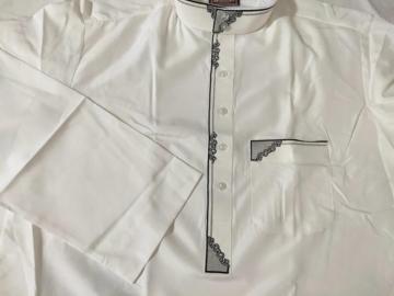 White Jalabiya White Kaftan Mens Maxi Shirt