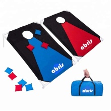 Portable PVC Framed Cornhole Game Set with Boards, Bags, and Carrying Case
