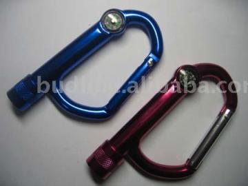 3067 Carabiner with Flashlight and Compass
