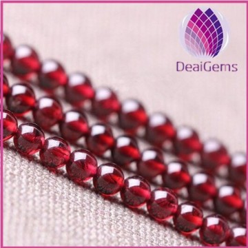 2015 wholesale Natural beads AAAA Grade 6 mm round loose gemstone beads wine red color gemstone strands beads