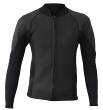 Custom made 3/2 mm front zip surf wetsuit jacket