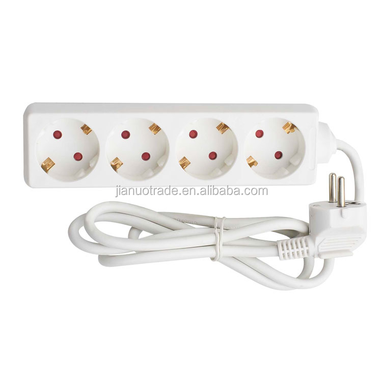 Schuko 6 Way Socket European Power Strip