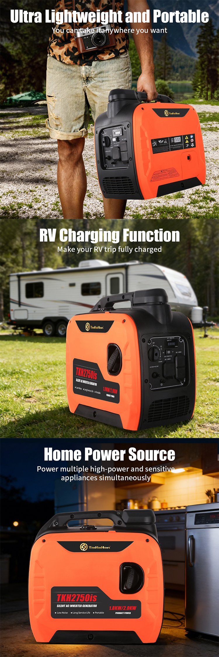 Generadores silenciosos para acampar Silent Camping Generators