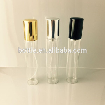Clear cylinder shape perfume glass tube vial spray bottle
