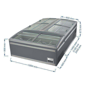Supermarket Commercial Refrigeration Equipment: Freezer and Fridge Displays